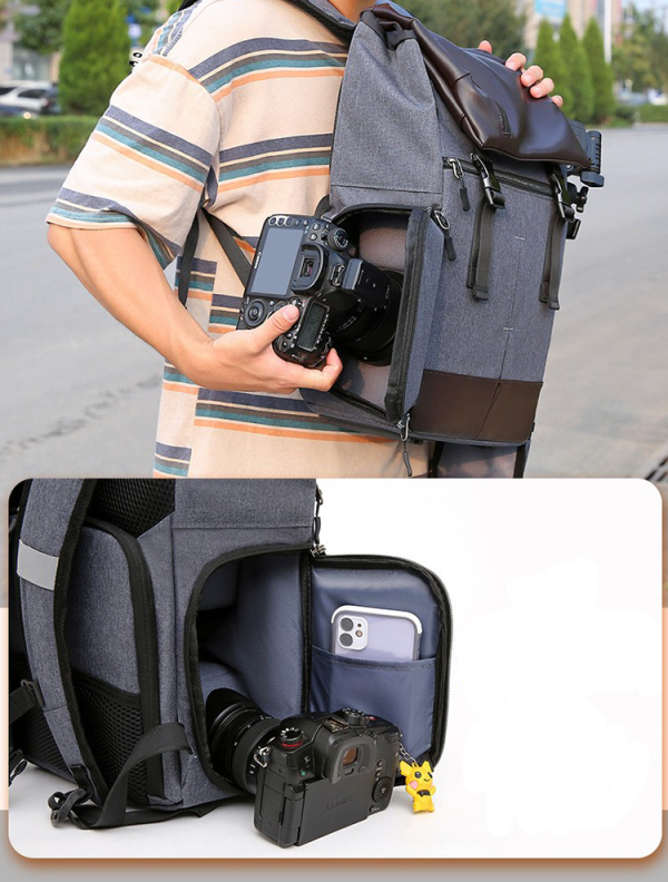 Waterproof Large Capacity Camera Bag for Women Men