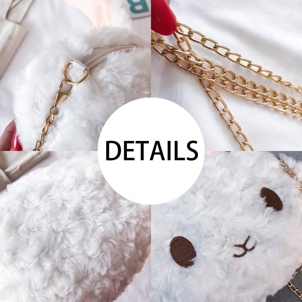 Cotton Cute plush bunny shoulder cross-body bag