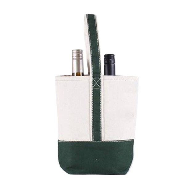 2 Bottle Canvas Wine Tote Bag