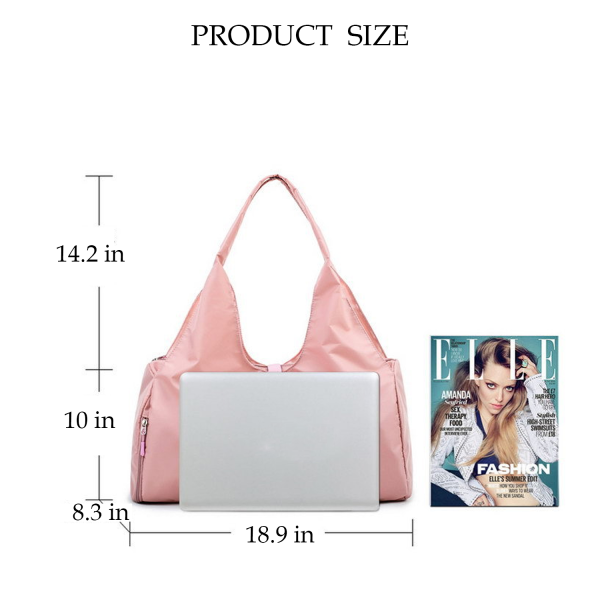 Gym Tote Bag with Shoe Compartment
