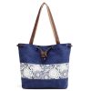 Women Printing Drawstring Canvas Tote Bags
