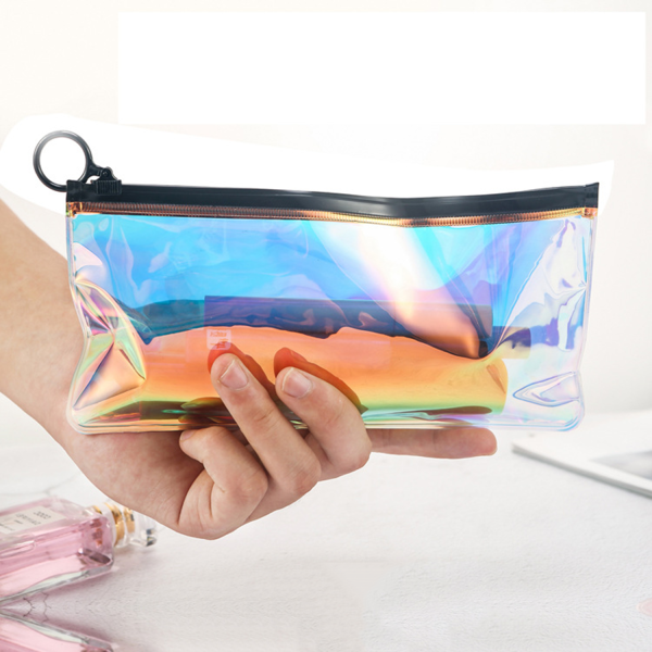 Holographic Rainbow Cosmetic Bag
