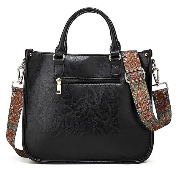 Vintage Large Capacity Pu Leather Handbag