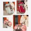 Sports Duffle Backpack with Shoe Compartment for Women