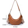 PU Leather Crescent Shoulder Hobo Purses for Women