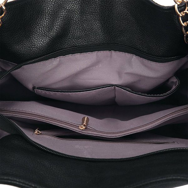 PU Leather Large Serpentine Handbag Tote Bag for women