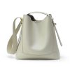 Genuine Leather Tote Bucket Bag