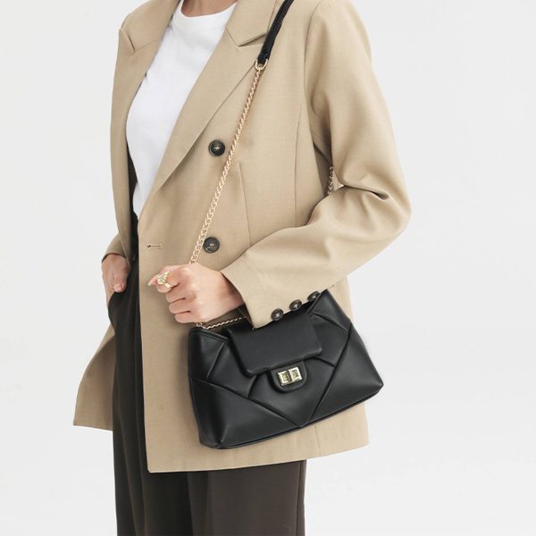 PU Shoulder Cross-body Bag for Women with Chain Strap