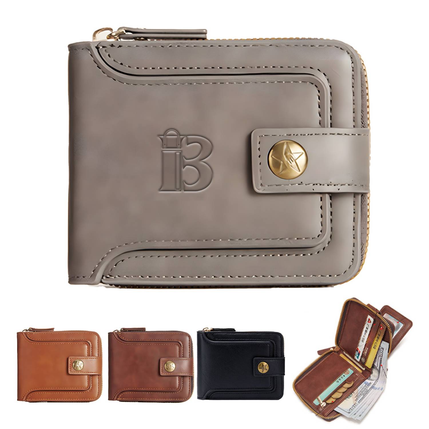 PU Leather Slim Wallet For Men