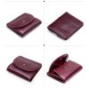 Leather Slim Bifold Purse Card Holder Wallets Women