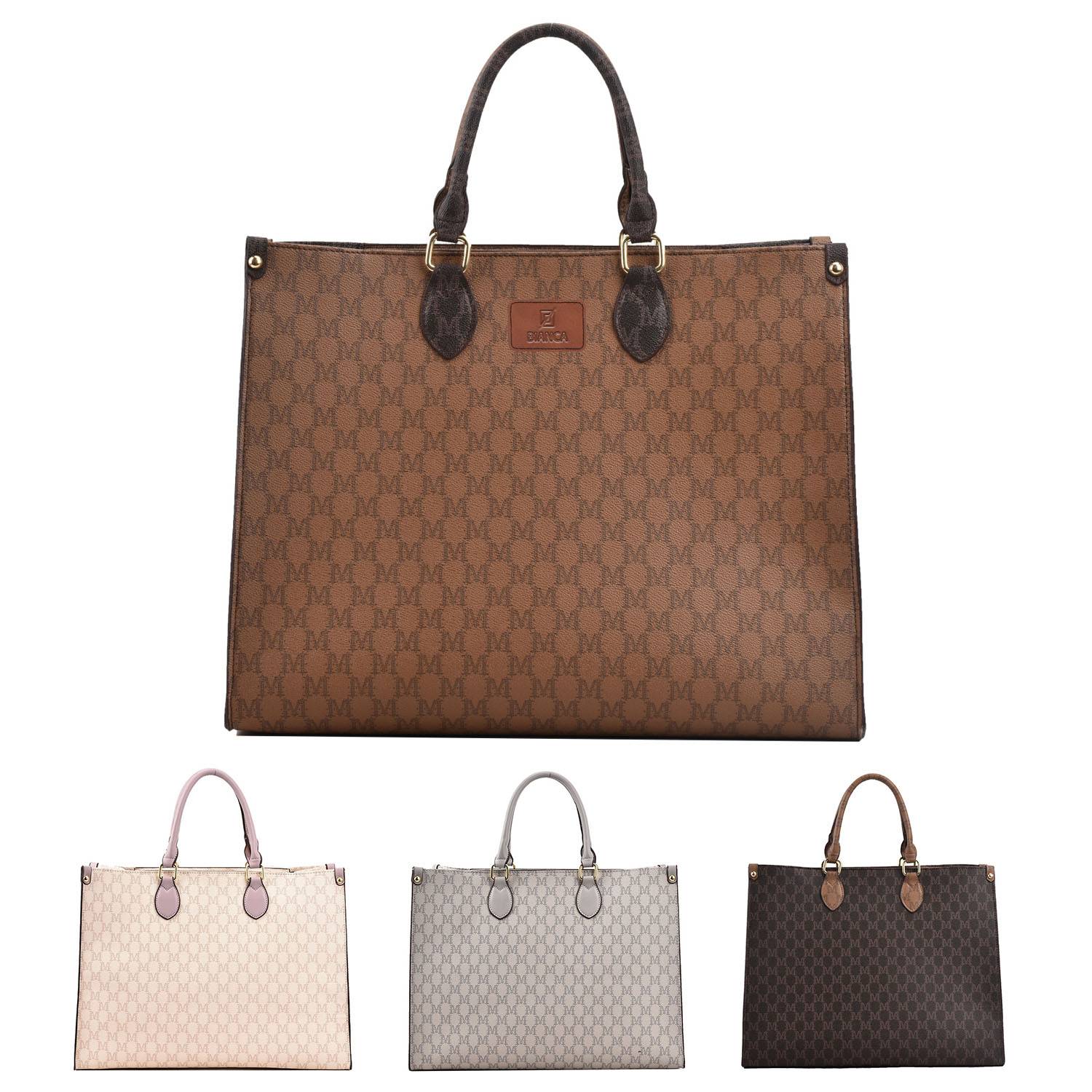 Female Large Capacity Retro Mature Leather Handbag Tote Bag