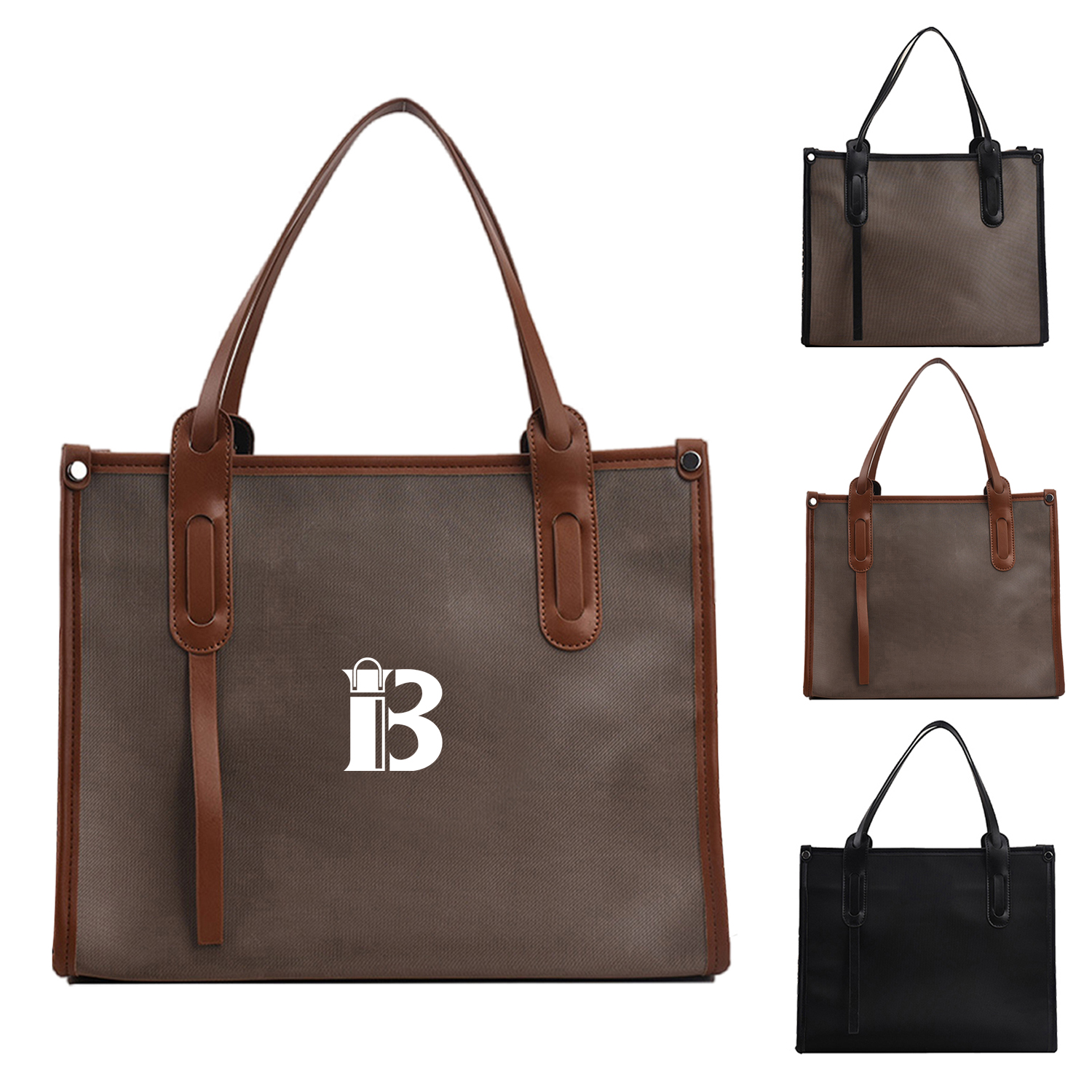 Oxford Fabric Tote Bag Collision Color Vintage