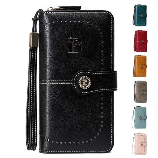 PU Leather Triple Fold Women's Wallet Card Bag