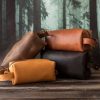 PU Leather Travel Toiletry Storage Bag