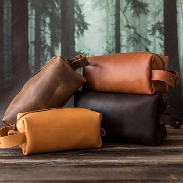 PU Leather Travel Toiletry Storage Bag