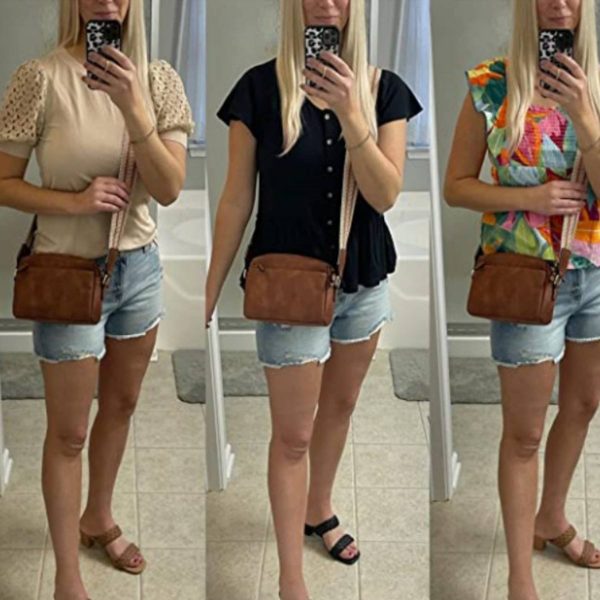 PU small colored shoulder strap crossbody bag