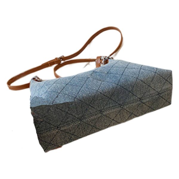 Denim crossbody tote bag handbag for woman