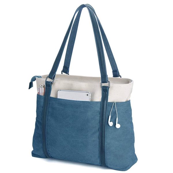 Canvas Lightweight Laptop Tote Bag for Work