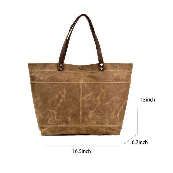 Waxed Canvas Travel Tote Bag