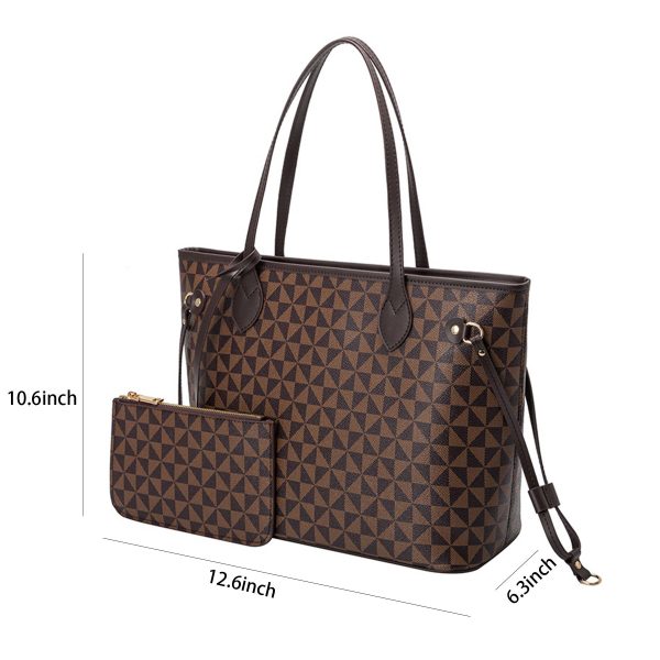 Pvc Check Waterproof Tote Bag For Women