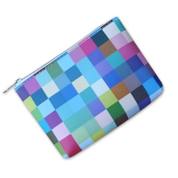 TPU Checkered Contrasting Color Makeup Bag