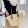 Straw Summer Large Shoulder Tote Beach Bag