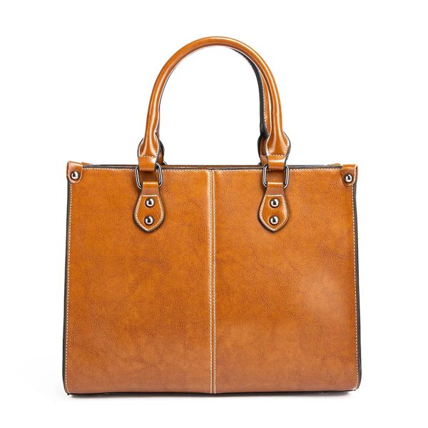 Vintage Vegan Leather Large Computer Laptop Messenger Bag