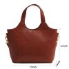 Pu Leather simple waterproof Portable Cross-body Bag Brown