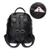 Pu Leather Black Backpack
