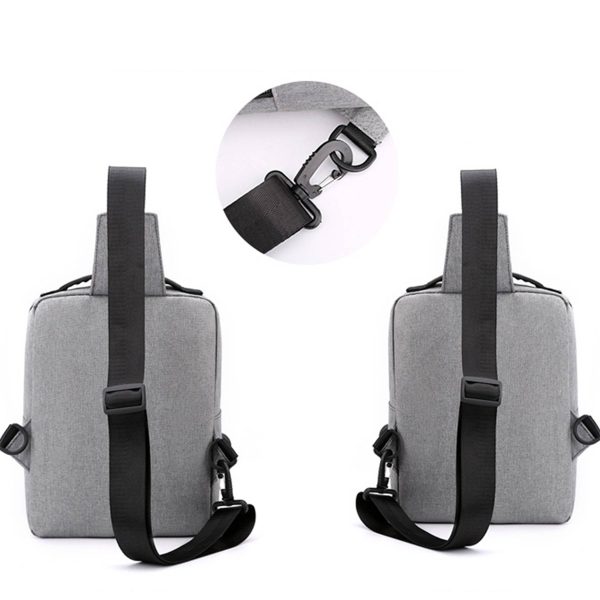 Oxford Waterproof Crossbody Bag With USB Charging Port