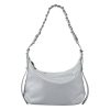 Genuine Leather Clutch Shoulder Tote Bag with Chain
