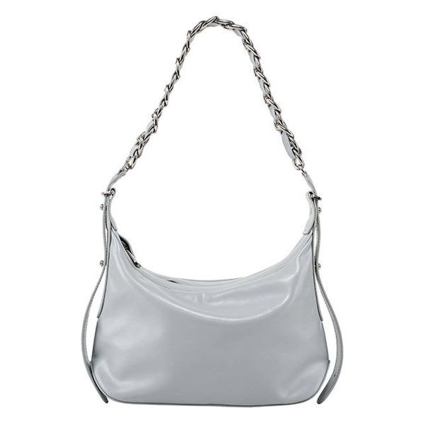 Genuine Leather Clutch Shoulder Tote Bag with Chain