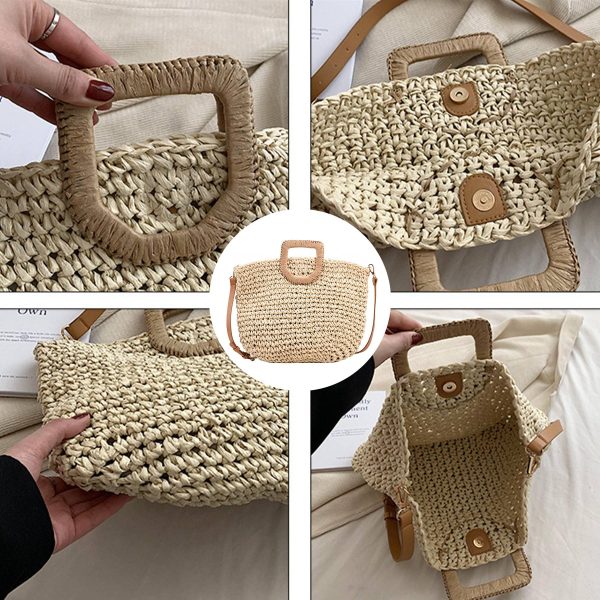 Jute Sleek minimalist woven cross-body bag