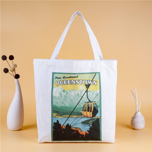Customized portable canvas tote bag