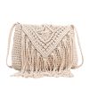 Jute Straw cotton tassel shoulder cross-body bag