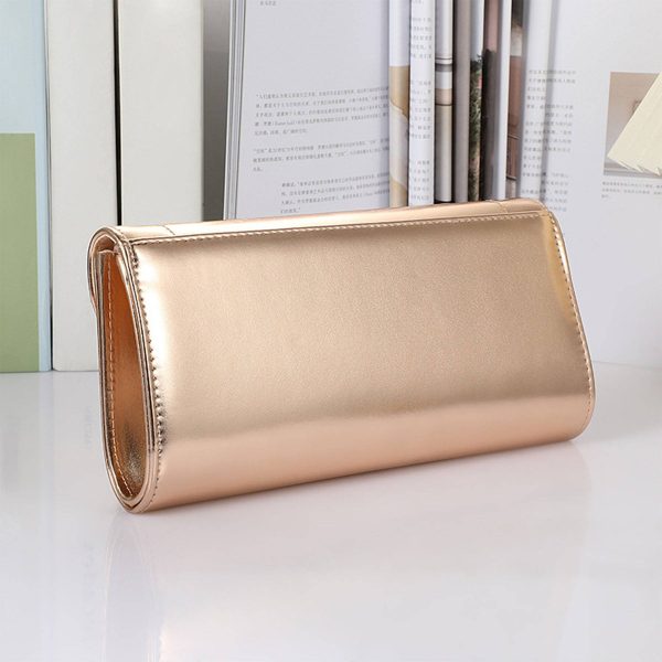 Genuine Leather Golden Dinner Crossbody Bag