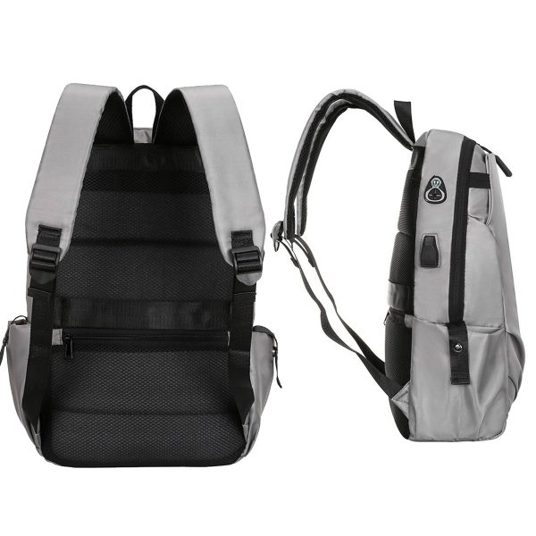 Nylon Computer Backpack With USB Charging Port