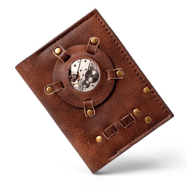 PU brown punk wallet