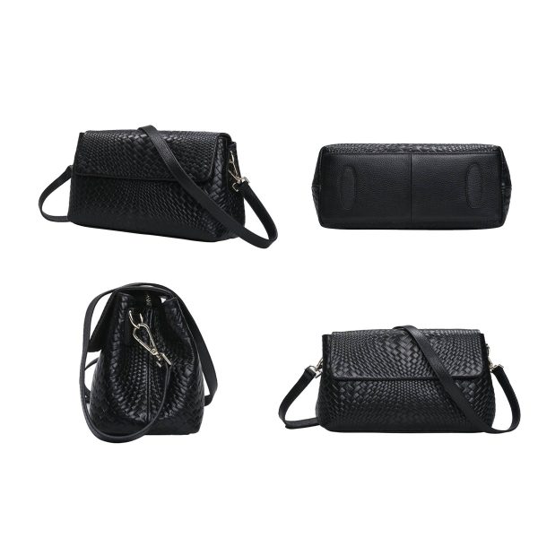 Black Genuine leather Cross-body bag for women