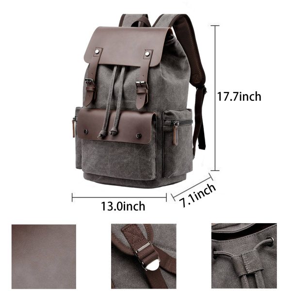 Men‘s Canvas Vintage travel Laptop Backpack