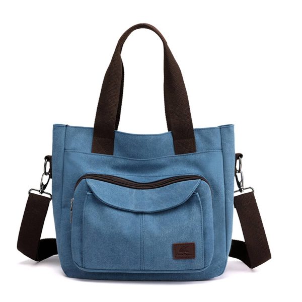 Women's Canvas Shoulder Handle Work Crossbody Bag