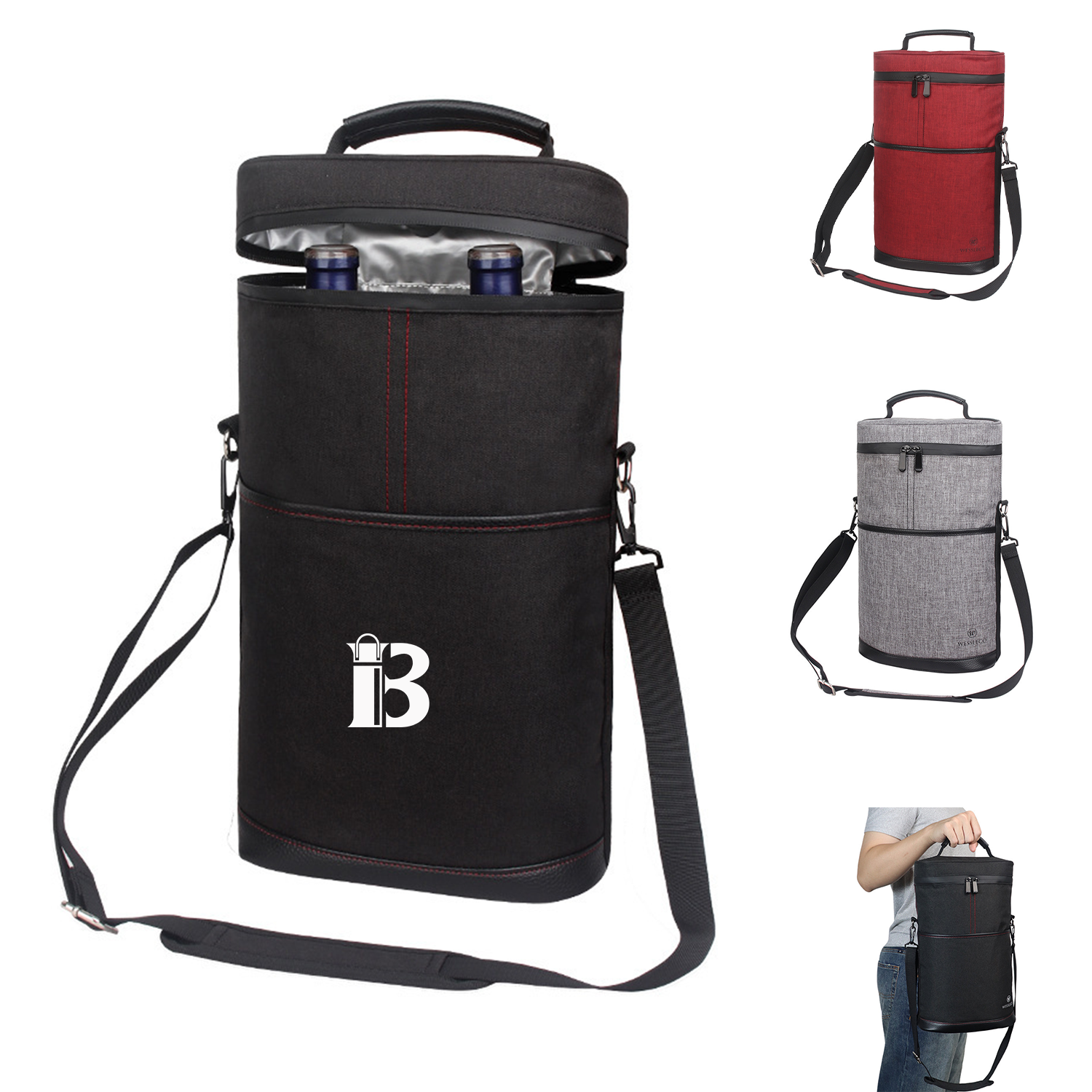 Oxford Insulated Wine Gift Tote Bag