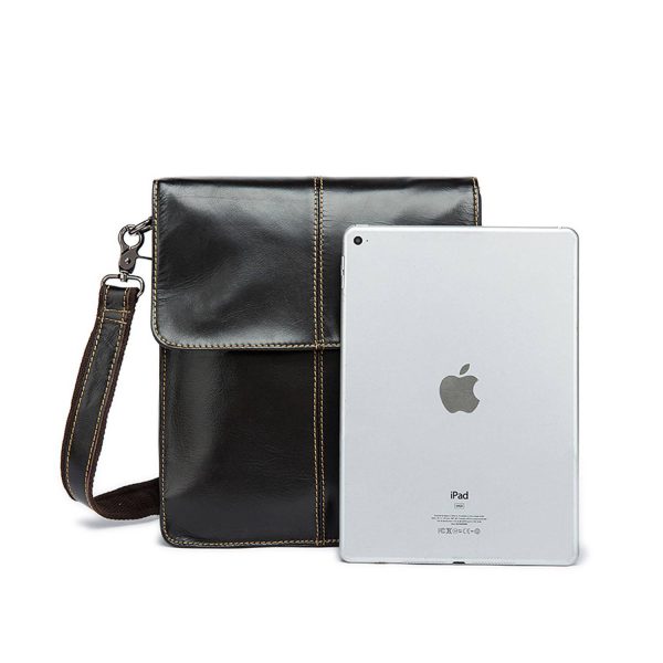 Genuine cowhide leather single shoulder bag for man
