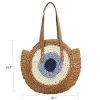 Jute Straw Summer Beach Tote Bags for Vacation Travel