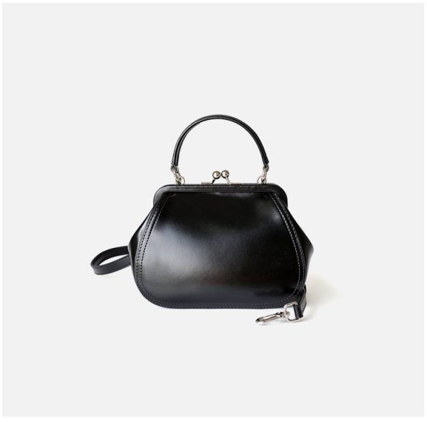 PU Leather Clasp Closure Crossbody Bag
