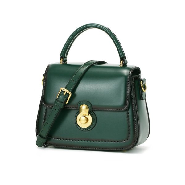 Genuine Leather scalloped portable Cross-body Bag Women