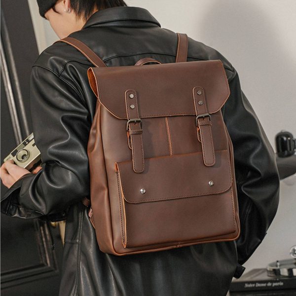 PU Leather Crossbody Backpack Shoulder Bag