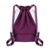 Nylon Drawstring Bag With Shoe Compartment