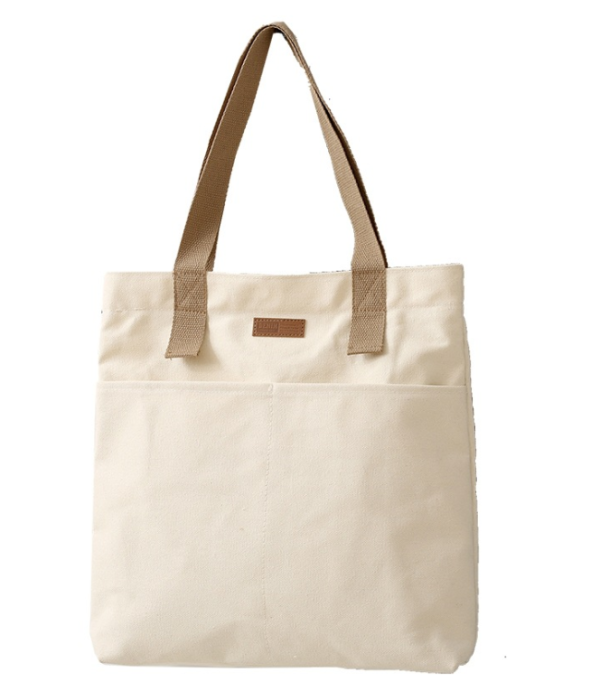 Canvas messenger tote bag