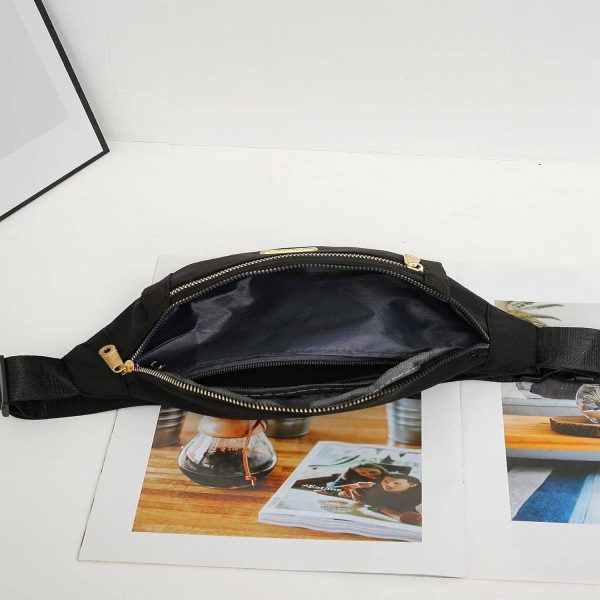 Oxford Sling Bag Double Zippers Fanny Pack